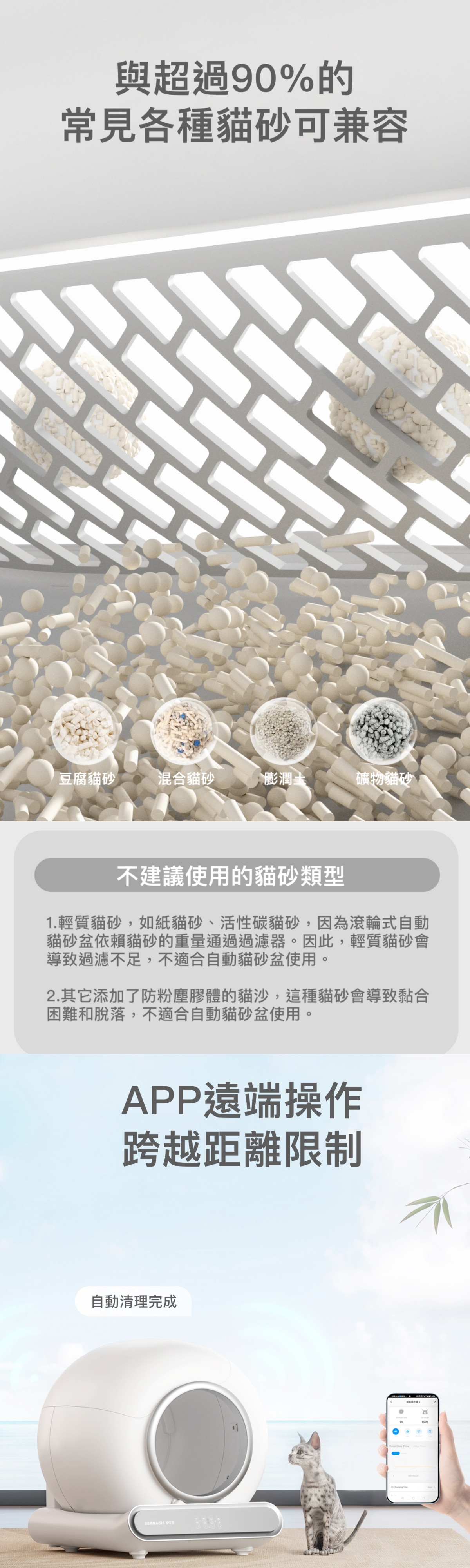 Germagic Pet 智能長效抗菌除臭貓砂機 (附送一個40ml除臭液倉)